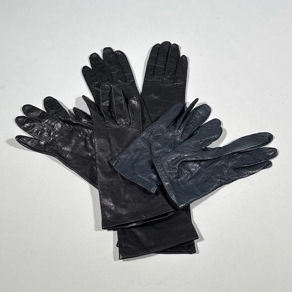 Vintage Women Leather Gloves (3 set)